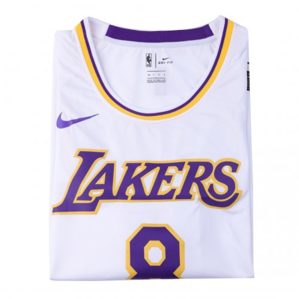 Men's Los Angeles Lakers Kobe Bryant #8 White Swingman Jersey - Association Edition-Pro Kit Vault | Brand New 26/27 Sports Jerseys
